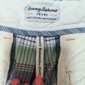 Tommy Bahama Navy + Green Plaid Shorts